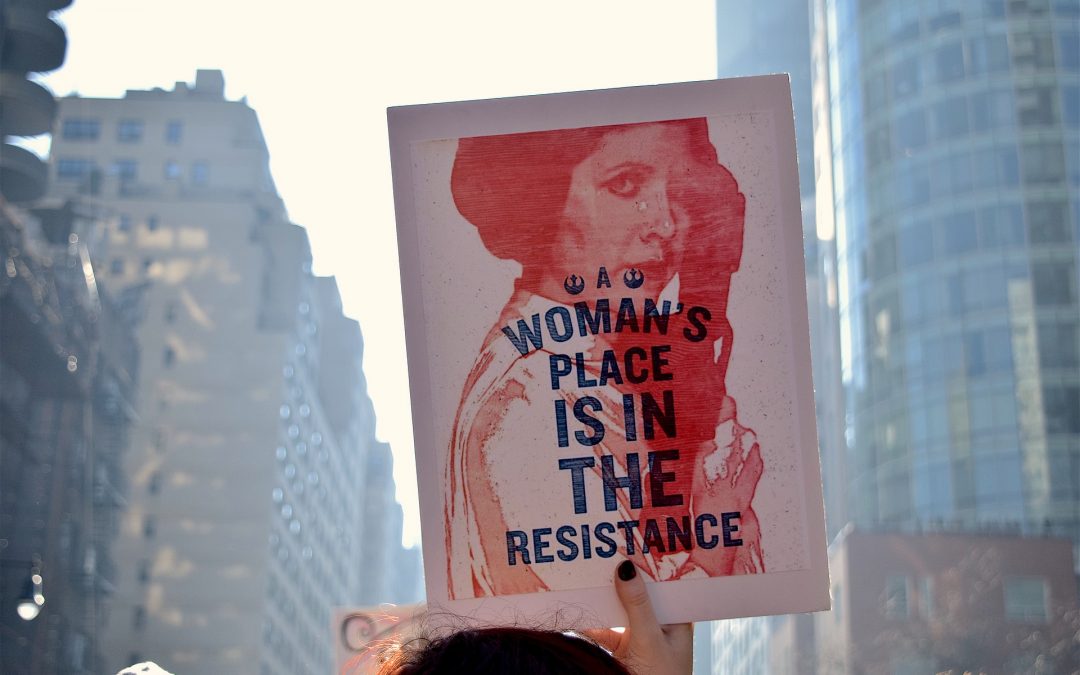 Photo showing placard from Women's March.